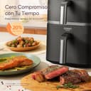 Cosori Turbo Tower Pro Freidora de Aire 10,8 Litro, Revestimiento Cerámico sin PFOA ni Teflon, Doble Resistencias 2630W con Motor DC y Dual Blaze, Air Fryer Doble Cesta Vertical, Fácil de Limpiar - 9