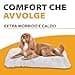 Ferplast Cuccia Cane Interno Cuscino per Cani Morbido in Pelo Lungo, Cuscino Gatto Cuccia Super-Imbottita Extra Comfort e Calore, 110 x 70 x h 15 cm - 3