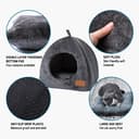 Pologmase Cat Cave Bed for Cats & Small Dogs - Tent Igloo with Removable Washable Cushion - 4