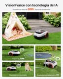 Segway Navimow i208 LiDAR con Garage M Kit, Robot Cortacésped sin Cables para 800 m², LiDAR y Sistema de Visión Dual, Cartografiado Automático con 1 Toque, Ruedas Todoterreno (Envío por Separado) - 5