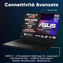 ASUS ROG STRIX G16 (2025) PC GAMING, NOTEBOOK GAMING I7-14650HX, NVIDIA GEFORCE RTX 5060 (8GB GDDR7), RAM 32GB DDR5, SSD 1TB, DISPLAY 16" FHD CON THUNDERBOLT 5, BT 5.4, TASTIERA RGB, WIFI 7 - 6