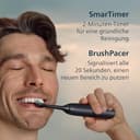 Philips Sonicare 5300 elektrische Zahnbürste, Schallzahnbürste mit 2 Intensitätsstufen, Andruckkontrolle, EasyStart, Smartimer und BrushPacer, Schwarz, Modell HX7101/01 [Neue Technologie] - 8