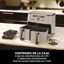 Ninja MAX Freidora de aire sin aceite con compartimento doble, 2 cajones, 9,5 l, sin aceite, Air Fry, Max Crisp, Roast, Bake, Reheat, Dehydrate, cestas antiadherentes, Piedra Dorada, DZ400EUSTGD - 9