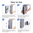 Mcbazel PS5 Pro Custodia Antipolvere, Custodia Protettiva Verticale per PS5 Pro in Tessuto di Poliestere Cationico con Ritaglio per Console Playstation 5 Pro Disc & Digital – Grigia - 6