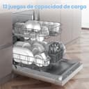 COMFEE' CDWPF1201PW-WE-EU Lavavajillas de libre instalación, 60cm, 49dB con 12 cubiertos, 8 programas Control por botón, Blanco - 9