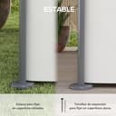 Outsunny Cenador para Jardín 4x3 m Pérgola de Jardín Gazebo con Doble Techo Paredes Laterales Resistente al Agua Carpa para Exterior Terraza Patio Crema - 6