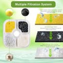 25 Pezzi Cartucce Filtro per Fontanelle per Gatti, adatto per Catit Pixi Cartucce Filtro di Ricambio per Fontanella per Animali Domestici, Set di Cartucce Filtro a Carbone attivo con 4 Tubi - 2