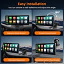 Senza Fili Autoradio, Wireless A-pple Carplay&Android Auto Portatile, 10.26 Pollici Stereo Auto HD Touch Screen, Car Radio with Mirror Link, GPS Navi, Bluetooth, FM, Siri, AUX, Airplay, Voice Control - 6