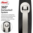 flexi® Comfort L Gurt 8 m schwarz, Roll-Leine für Hunde bis 50 kg - 3