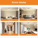 Sweier Plafoniera LED con Telecomando, 28W Lampada Soffitto Dimmerabile, 2800LM Moderno Cromato Curvo Lampadario, per Soggiorno, Camera da Letto Cucina, Sala da Pranzo - 4