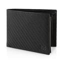 KRONIFY Atlas Herren Geldbeutel aus Leder mit RFID Schutz I Echtleder Portmonee mit Münzfach I Geldbörse für Männer in Carbon mit Geschenk Box - 1