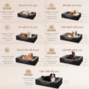 EHEYCIGA Orthopädisches Hundebett Grosse Hunde, 122x89x18.5cm, Memory Foam Waschbar und Wasserdicht Hundekorb mit 4 Rändern, Hundesofa Hundecouch rutschfest, Grau/Schwarz - 5