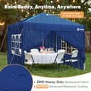 Sekey 3m x 3m One-Touch Pop Up Gazebo with Sides – Instant Setup, Heavy Duty & Waterproof 1000mm, Includes 4 Weight Bags for Extra Stability – Perfect for Outdoor Events (Navy, 3x3 with Sides) - 5