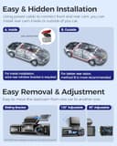 AZDOME M550 MAX 4K 3 Canali Dash Cam, 4K+1080P+2.5K Telecamera per Auto, WiFi GPS, Dash Cam Auto IPS 3.19" con Scheda SD 64G - 7