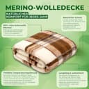 Best Wool Manta de Lana Merino 180x200 cm - Mantas para Sofa de 100% Lana de Oveja Merina - Peso 500g/m2 - Material Transpirable - 6