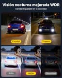 GKU Cámara de Coche Delantera y Trasera, Pantalla Táctil de 3.18", Dashcam 4K+1080P con Tarjeta SD de 64 GB, WiFi 5.8 GHz y GPS, Dash Cam Coche con Modo de Estacionamiento 24 h, Sensor G(ES) (D700-ES) - 7