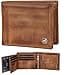 Fa.Volmer Men's Leather Wallet with RFID Protection - Extra Sturdy Double Stitching, 9+4 Card - Antique Brown, Classic - 1