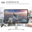 LG 32UN650-W - Monitor UltraFine 4K UHD 32 pulgadas, Panel IPS: 3840x2160, HDMIx2, DisplayPortx1, 16:9, 1000:1, 350nit, 60Hz, 5ms, HDR10, Conectividad Universal, Inclinación Ajustable, Color Plata - 2