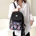 YANAIER Fashion Backpack For Women Ladies Water Repellent Nylon School Shoulder Purse Casual Daypack Rucksack Blue rose - 7