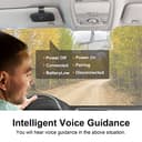 Vivavoce Bluetooth per Auto, Altoparlante Incorporato da 3W, Siri Assistente Comandi Vocale di G-oogle, Connessione Automatica, Connettività Dual Link, Vivavoce per Auto Supporto per Aletta Parasole - 2