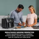 Ninja Foodi Dual Zone Freidora de aire digital con 2 cajones, 7,6 l, 4 en 1, freír con aire, gratinar, asar y recalentar, antiadherente, cestas y rejillas aptas para lavavajillas, negro, AF200EU - 4