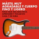 Squier by Fender Debut Collection Guitarra Eléctrica Stratocaster, Diapasón de Laurel, Golpeador Blanco, Sunburst de 2 Colores - 3