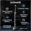 Oral-B iO10 Electric Toothbrushes For Adults, Gifts For Women / Men, 1 Handle, 1 Ultimate Clean Toothbrush Head, Charging Travel Case, 7 Modes, 2 Pin Plug, Cosmic Black, Oral B IO Toothbrush - 3