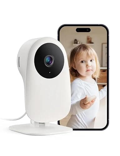 nooie 2K Baby Monitor WiFi Baby Camera Smart Baby Monitor with Night Vision, Motion/Sound Detection, 2-Way Audio, Works with Alexa & Google, APP Control, Cloud/SD Storage, 2.4G WiFi indoor baby care,