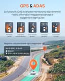 70mai A800SE Dashcam 4K+1080P GPS WiFi, Doppia Telecamera Auto Fronte/Retro, F1.55, HDR, Visione Notturna, ADAS, Schermo 3", Parcheggio 24/7, Supporta fino a 512GB (scheda SD non inclusa) - 6