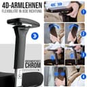 ELITESEATS Bürostuhl Ergonomisch [TESTSIEGER] Kratzerfreie Rollen Atmungsaktiv | Ergonomischer Schreibtischstuhl | Büro Stuhl 150 kg Belastbar | Computerstuhl | Drehstuhl | Home Office Chair Ergonomic - 4