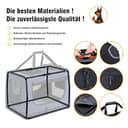 Zedelmaier Hundebox Faltbar Hundetransportbox, XL 81x58x56cm, robust Transportbox für Hund & Katze Groß Hundetasche Auto Haustiertransportbox für Unterwegs & Zuhause Schwarz - 7