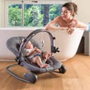 Chicco Hooplà Hamaca para Bebé de 0 Meses a 18 kg, Balancín y Silla de Bebés y Niños con Arco de Juegos, Respaldo Ajustable y Cojín Reductor, Compacta - Color Gris Vaquero (Titanium) - 6