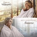 yanopurna Coperta in Cashmere - Coperta per divano intrecciata a Mano in 100% Lana di Cashmere - 135 x 270 cm Coperta morbida e accogliente per divano e sedia - Prodotta in Nepal (Gris Claro) - 3