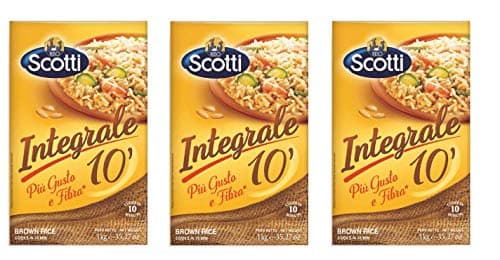 3x Riso scotti Integrale superfeiner Reis Vollkorn 1 Kg Italienisch Parboiled brown rice