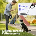 Zenova Pets Guinzaglio Avvolgibile 8 m – Guinzaglio Retrattile con Portasacchetti – Lunga Guinzaglio per Cani Piccoli Medi e Grandi – Nastro a 360° Manico Antiscivolo e Pulsante Freno Rapido - 4
