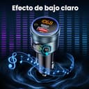 GizmoVine Transmisor FM Bluetooth Coche, Bluetooth 5.3, 48W Carga Rápida Dual (PD 30W + QC3.0 18W), Manos Libres, Refuerzo de Graves, Reproductor MP3, Adaptador Bluetooth Coche Mechero - 2