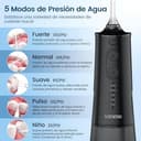 Irrigador Bucal Portatil, Vimmk Irrigador Dental Inalámbrico Profesional 8 Boquillas 5 Modos, IPX7 Impermeable 300ML USB-C Recargable Para Limpieza Dientes, Para el Hogar y los Viajes (Negro) - 3