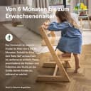 Stokke Tripp Trapp Hochstuhl (Fjord Blue) mit Stokke Tray (White) - ein verstellbares, ergonomisches und leicht zu reinigendes Babyset für Kinder im Alter von 6-36 Monaten - 7