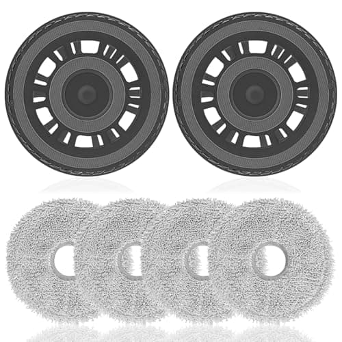 4 Wischtücher mit 2 Ersatzhalterung Zubehör für Dreame L20 Ultra/L10s Ultra Gen2/L10s Pro Ultra Heat/X30 Ultra/X40 Ultra/X40 Master/L40 Ultra – Mopptücher & Halter, Roboter Staubsauger Ersatzteile