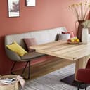 Schöner Wohnen Kollektion Lino Zierkissenhülle Burgund • Kissenhülle 40x40 ohne Füllung • hochwertige Leinen-Baumwoll Mischung • waschbarer Zierkissenbezug - 6