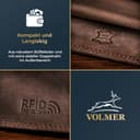 Diverso Cartera De Cuero En Horizontal Hombres Mujeres Bloqueo RFID Fa.Volmer Serie #Easycomfort (Marron) - 5