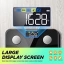 Bilancia Pesapersone e Percentuale Grasso, RunSTAR Bilancia Smart Digitale e Precisa con Ampio Display, Analizzatore di 13 Dati di Composizione Corporea, Sync App - 2