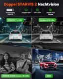 VANTRUE E360 Plus 3 Kanal 5.2K Panorama+1440P Dashcam mit Dual STARVIS 2 HDR Nachtsicht, 360° Puffer Parkmodus Dash Cam, Sprachgesteuerte Auto Kamera, APP, 1.54″ Touchscreen, Max. 1TB - 4