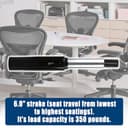 6" Pneumatic Gas Cylinder for Herman Miller Classic Aeron Chair,Office Chair Hydraulic Cylinder Replacement,Stroke Gas Lift Cylinder#1B08VM,Heavy Duty 450lbs New Pneumatic Cylinder, Gas Cylinder, - 3