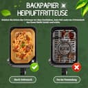Backpapier für Heißluftfritteuse Ninja Dual Zone AF300EU AF400EU 110 Stück Airfryer Backpapier mit Ninja Doppelkammer und Anderen Dual Zone Air Fryer(Hot Air Fryer) - 3