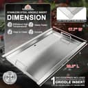 Full Size Griddle Insert for Napoleon Prestige PRO 500, Built-in Prestige 500, P500RBPSS, BIP500RBNSS-3, P500RSIBNK-3, P500, P500N Grills Accessories, Stainless Steel Griddle Plate, 26.3''L X 17.7''W - 3