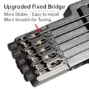 Batking Basso elettrico senza testa da viaggio, basso elettrico a 5 corde, con custodia e truss Road & Wire - 5
