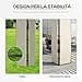 Outsunny Gazebo da Giardino 3.7x3m con Tetto in Policarbonato a 2 Livelli, Struttura Acciaio e Alluminio, Marrone - 5