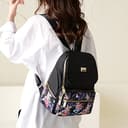 YANAIER Fashion Backpack For Women Ladies Water Repellent Nylon School Shoulder Purse Casual Daypack Rucksack Blue rose - 8