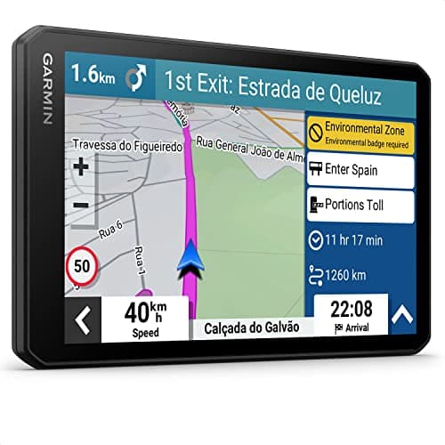 Garmin DriveCam 76 MT-D, Navigatore GPS per Auto, Dash Cam integrata, Registra video a ciclo continuo, Salvataggio automatico, Display da 7", Infotraffico DAB
